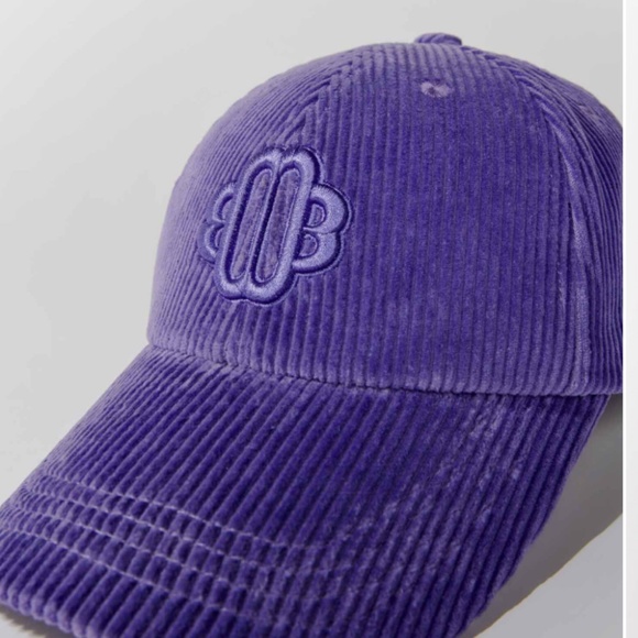 $150 MAJE Purple Corduroy Baseball Adjustable Cap NEW - Picture 4 of 4